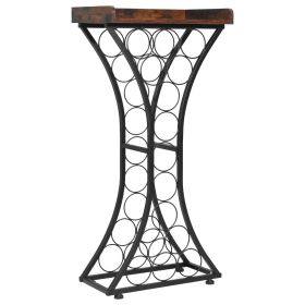 VEVOR 15 Bottle Wine Rack, Freestanding Floor Wine Holder Stand Liquor Cabinet with Wood Tabletop, Easy Assembly Floor Storage Rack